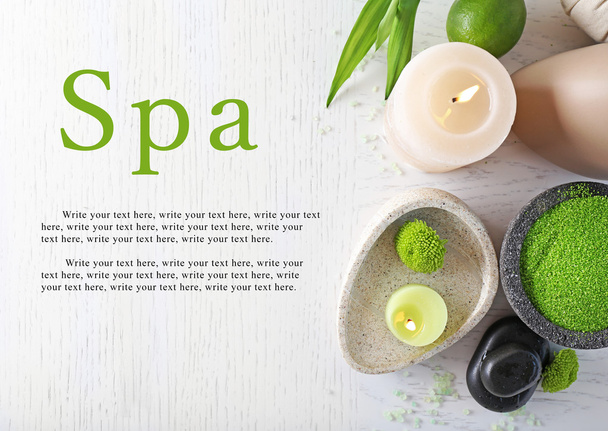 Beautiful composition of spa treatment - Фото, изображение