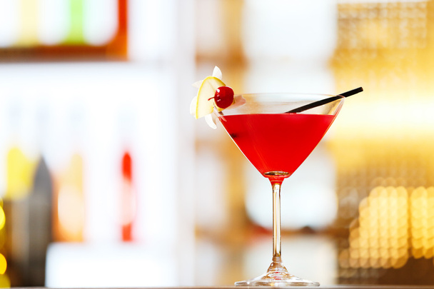 Glass of cocktail on background - Fotoğraf, Görsel