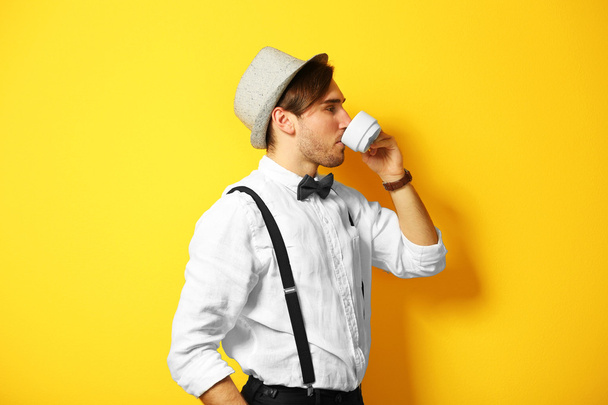 man with cup of coffee - Foto, Imagen