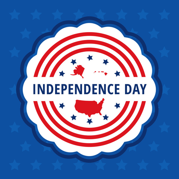 Independence day color badge - Vector, Image