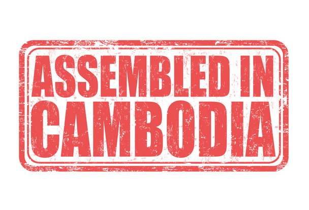 Összeszerelt Kambodzsa bélyegző - Vektor, kép