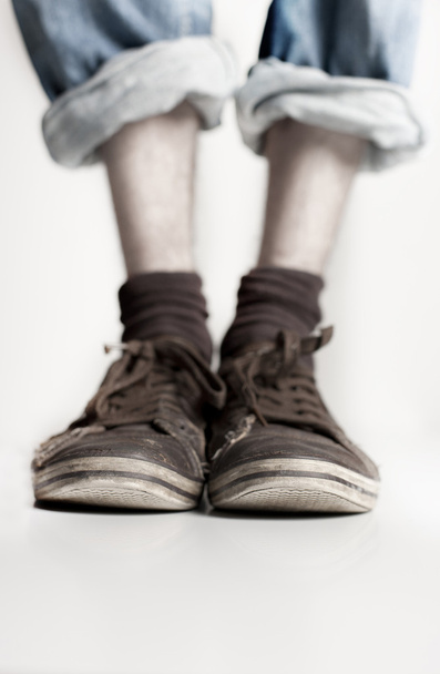bacaklar ile çift onlara ayakkabi - Fotoğraf, Görsel