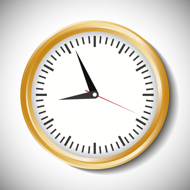 Diseño de tiempo. Icono del reloj. Ilustración plana
 - Vector, Imagen