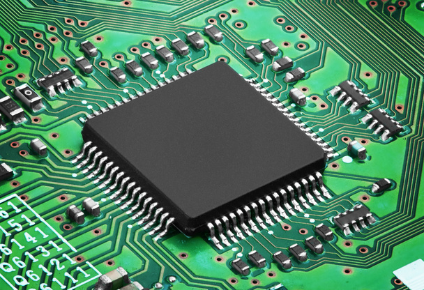 elektronische Leiterplatte mit Prozessor - Foto, Bild