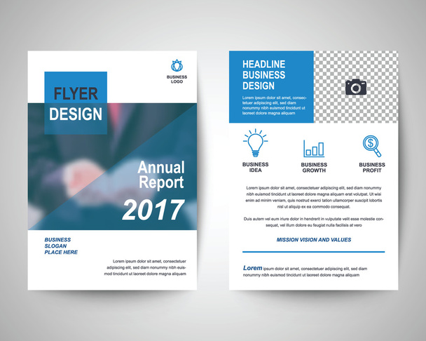 blue flyer a4 template - Vector, Image