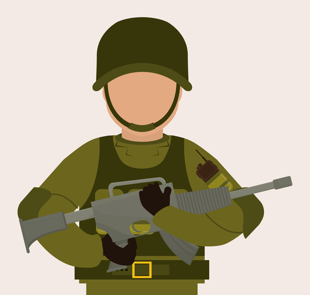 Army design illustration - Vector, Image