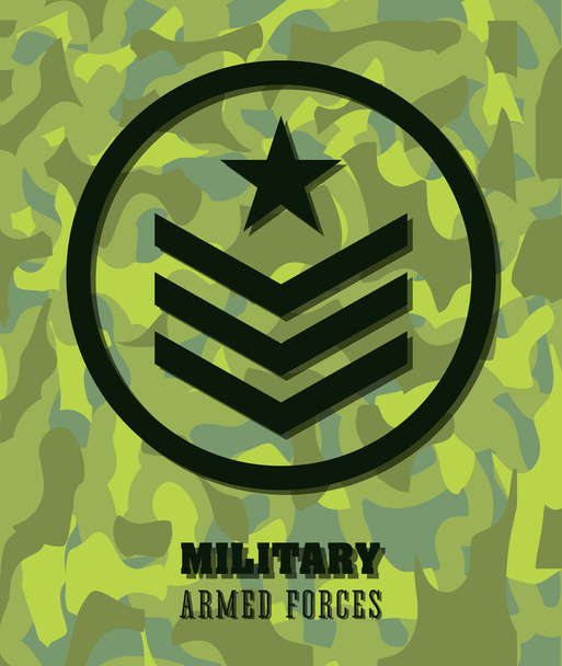 Hadsereg design illusztráció - Vektor, kép