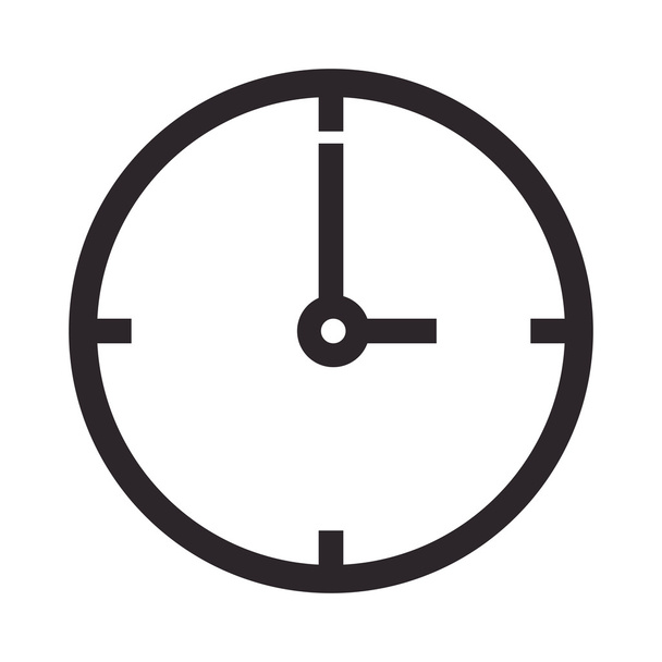 minimalistic clock icon - Vector, Image