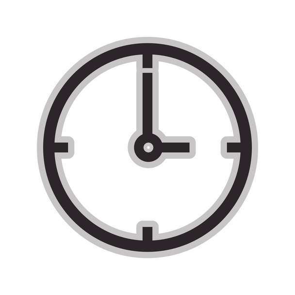 minimalistische Uhr-Ikone - Vektor, Bild