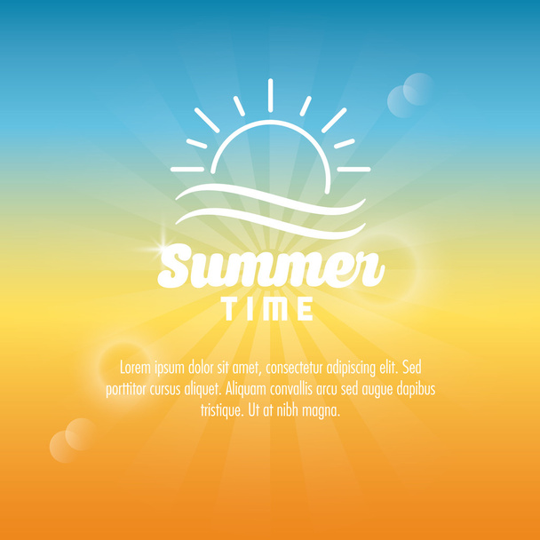 Summer design. sun  icon. vector graphic - Vector, Image