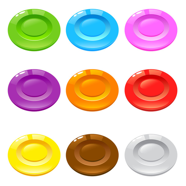 Group of Shiny Colorful Round Candy - Vector, afbeelding