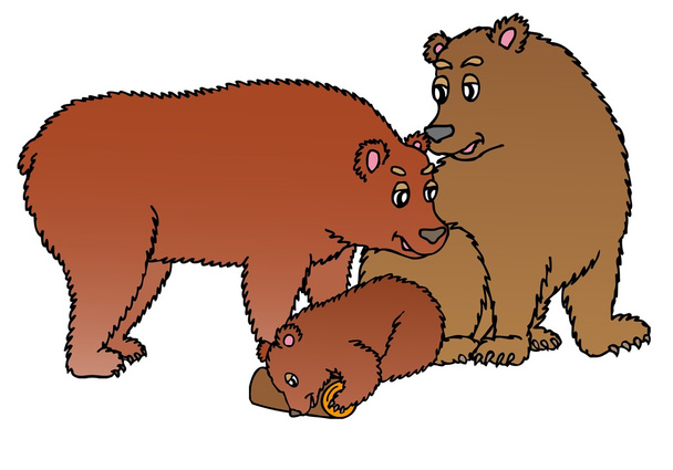 Bärenfamilie - Vektor, Bild