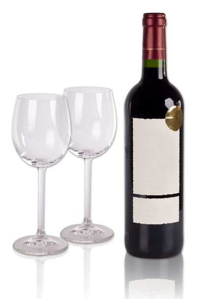 bicchieri di vino e bottiglia - Foto, immagini