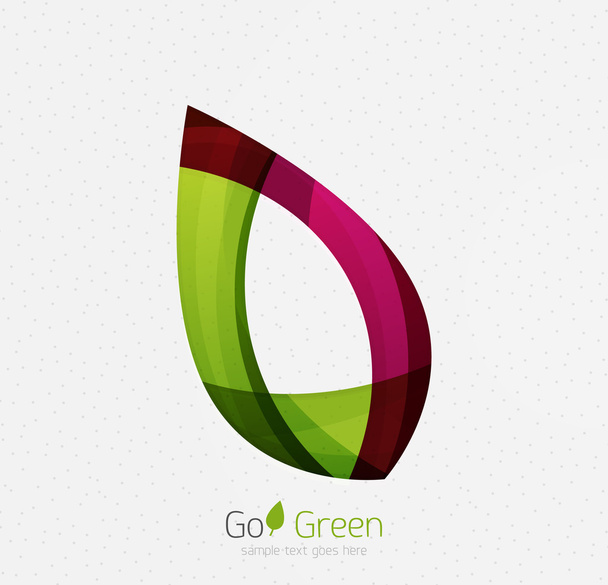 Зелене поняття, геометричний дизайн еко-листя
 - Вектор, зображення