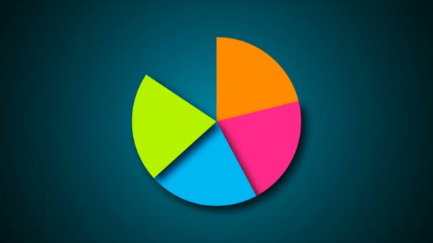 Circle diagram for presentation, Pie chart - Footage, Video