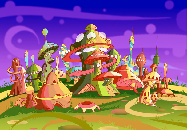 Mystery Wonderland. Fantástica cidade alienígena
. - Foto, Imagem