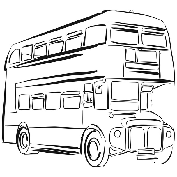 ロンドンのバスの図面をベクトル - ベクター画像