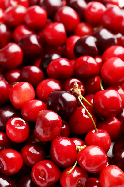 Ripe and fresh cherries background - Фото, зображення