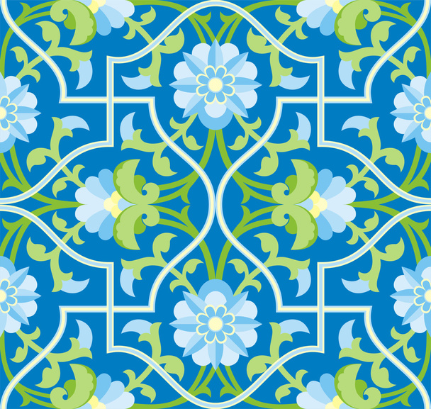 arabesque on a blue background - Vetor, Imagem