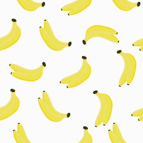 Seamless pattern with bananas. Bananas on a white background. Vector illustration. - Vector, Image