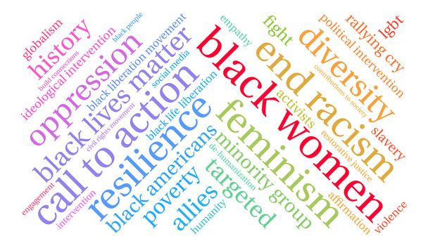 Black Women Word Cloud - Vector, Image