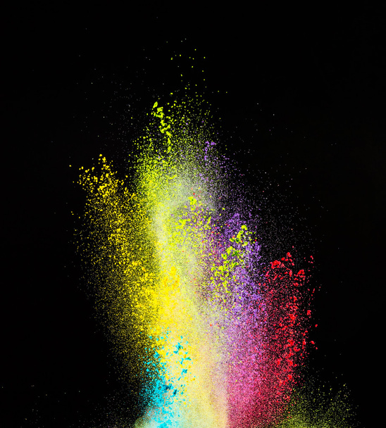 Freeze motion of colored dust explosion. - Photo, Image