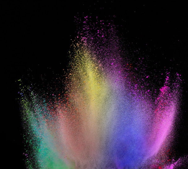 Freeze motion of colored dust explosion. - Foto, Imagen