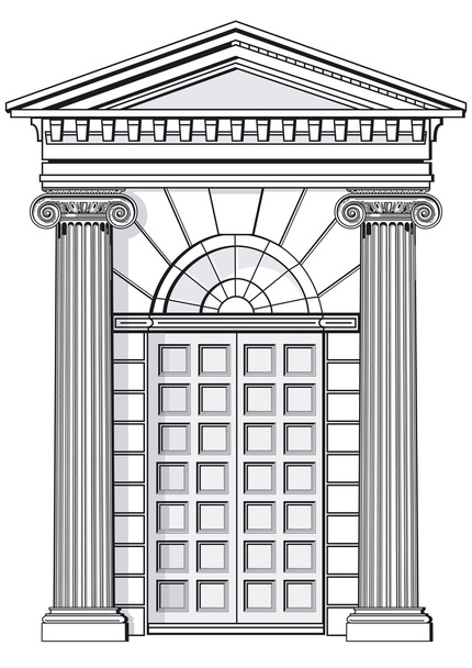 Classic entrance - Vector, Image