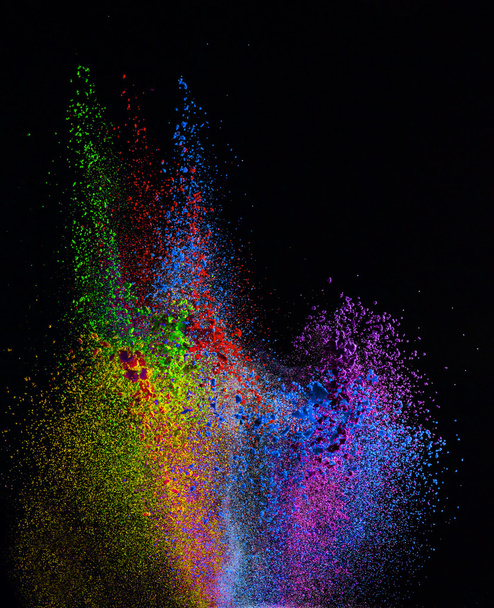 Mouvement de gel de l'explosion de poussière colorée
. - Photo, image