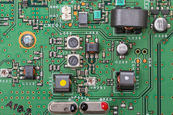 Electronic board with modern components - Foto, imagen