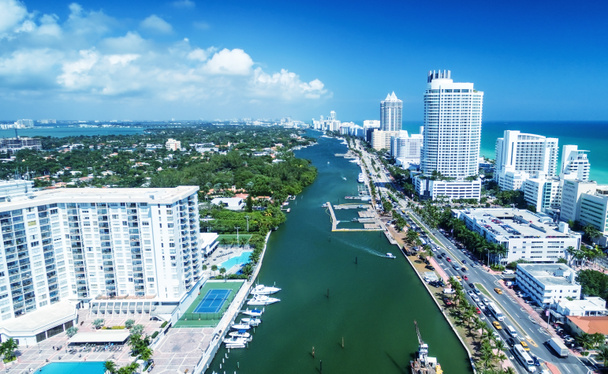 Úžasné panorama Miami South Beach, letecký pohled - Fotografie, Obrázek