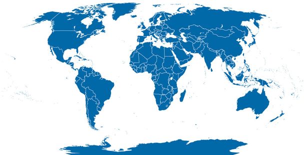Mapa político mundial Esquema
 - Vector, imagen