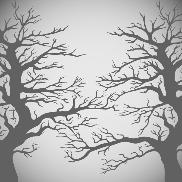 Vector trees silhouette. - ベクター画像