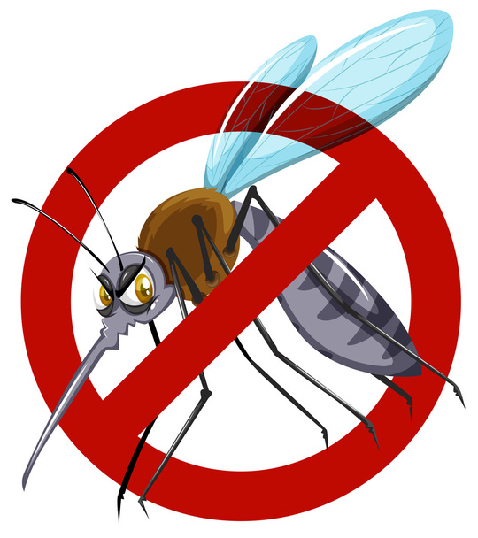 Жоден знак комара на білому
 - Вектор, зображення