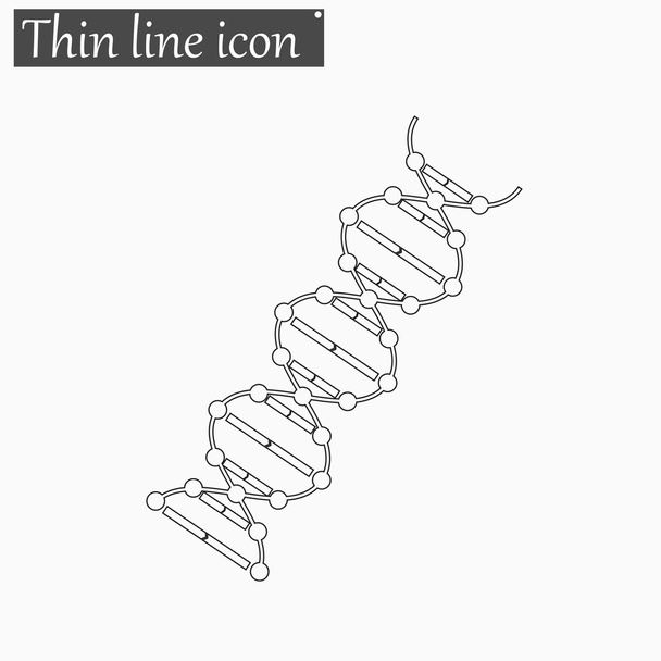 Imagen ADN Icono de dibujo Vector Estilo delgada línea
 - Vector, imagen