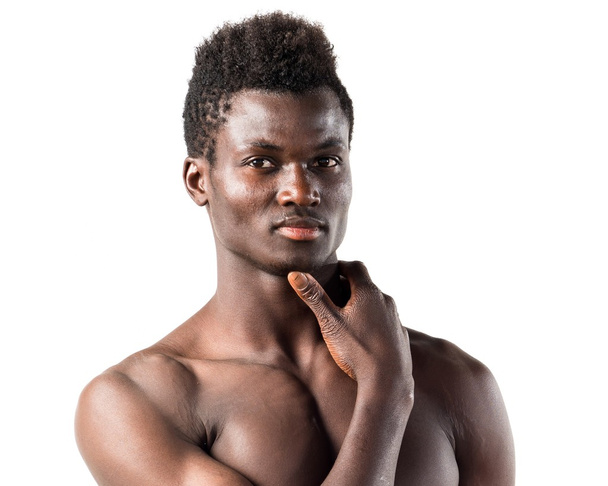 Strong black man posing in studio - Фото, изображение