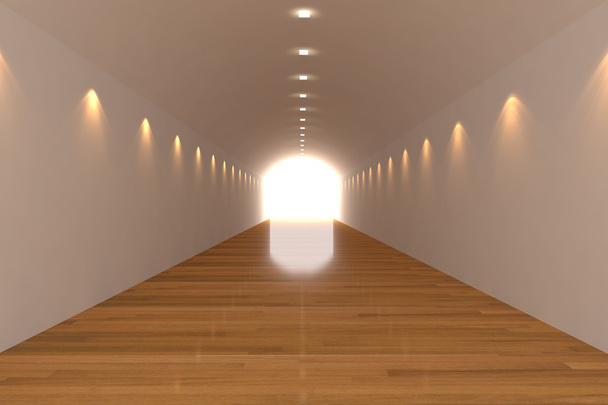 Empty room white tunnel - Photo, Image