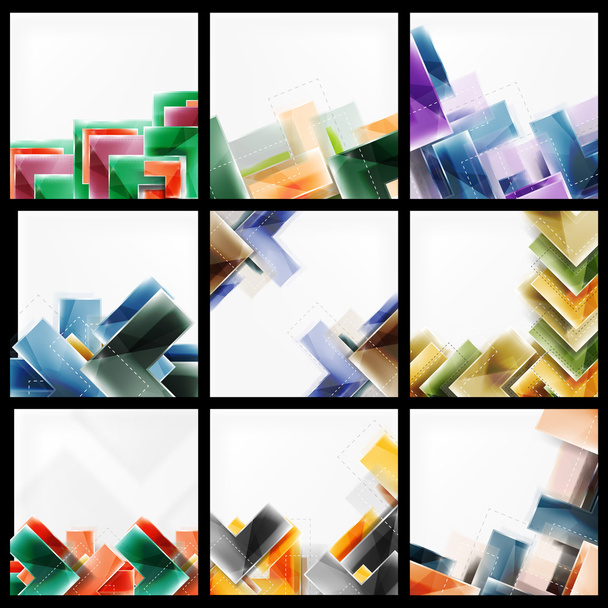 Conjunto de fondos geométricos abstractos de flecha
 - Vector, Imagen