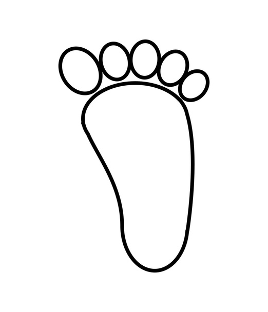 Печать ноги изолированный дизайн значка
 - Вектор,изображение