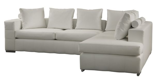 Fehér elszigetelt kanapé - Fotó, kép
