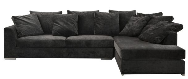 μαύρο μεμονωμένο καναπέ - Φωτογραφία, εικόνα