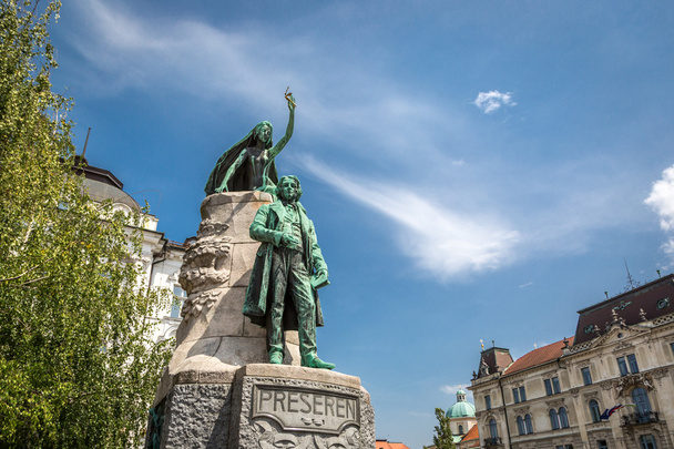 Public statue in downtown Ljubljana - Фото, зображення