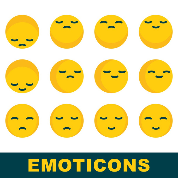 hangulatjelek érzelem ikonok - Vektor, kép