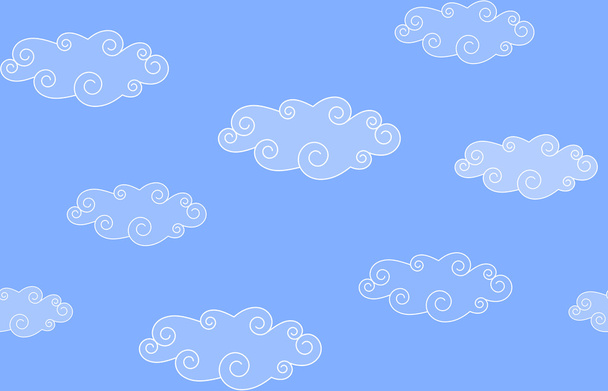 Seamless clouds sky background - Vector, Image