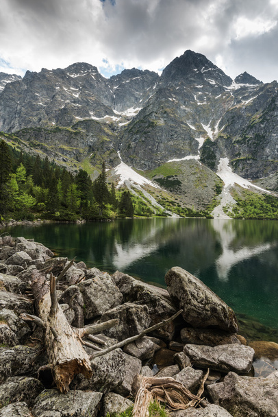 High mountain summit reflect in alpine lake - Photo, Image