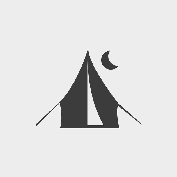 icona tenda Icona auto in un design piatto in colore nero. Illustrazione vettoriale eps10
 - Vettoriali, immagini