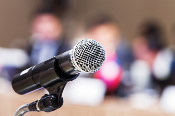 microphone in conference room - Foto, Imagen
