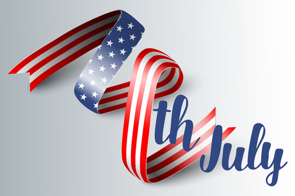Bandiera americana per il giorno dell'indipendenza - Vettoriali, immagini