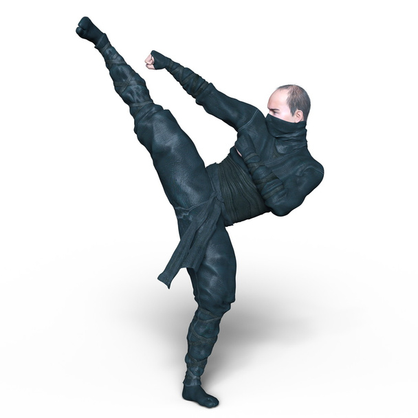 3D CG rendering of a ninja - Foto, Imagem
