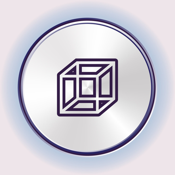 Cube logo design icon, vector illustration. Flat  style - Vector, Image